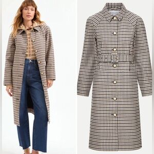 Veronica Beard Quinton Plaid  Trench Coat NWT